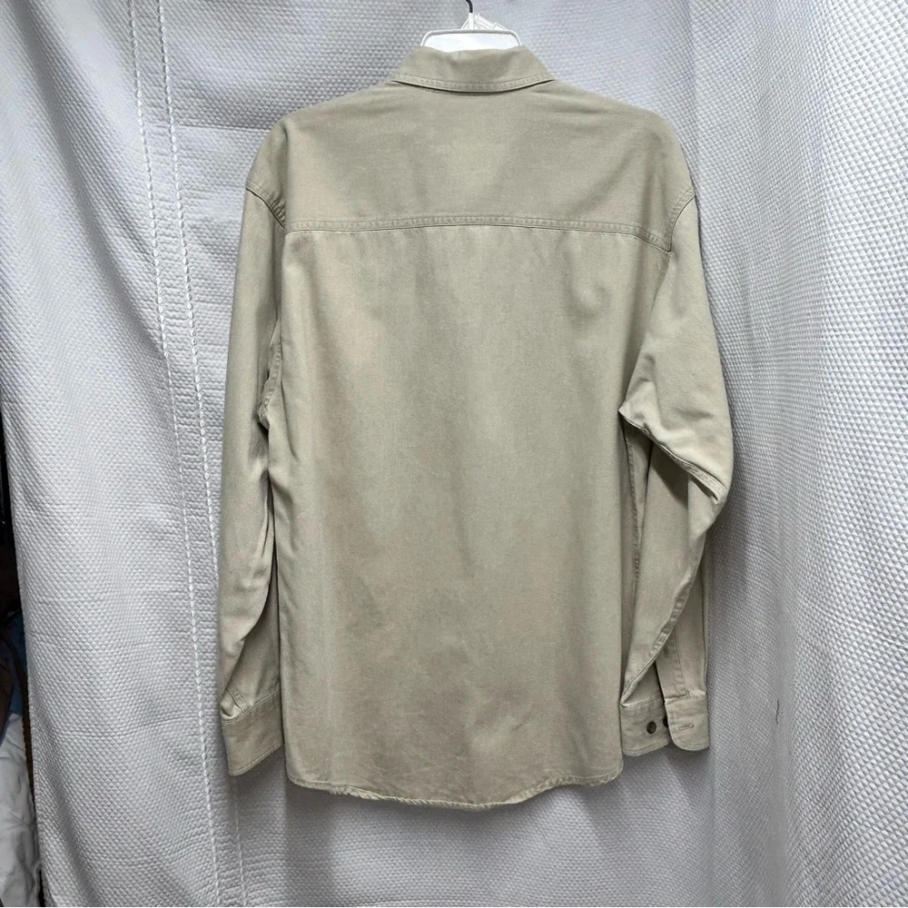 Russell Athletic Tan Casual‎ Button Down Shirt Penn State Embroidered logo - Picture 2 of 5